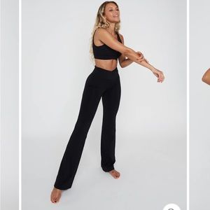 Tala - DAYFLEX WRAP HIGH WAISTED FLARED YOGA PANT - SHADOW BLACK